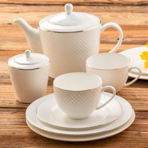 Porcelana Villa Italia - Bari Gold - serwis do  kawy/herbaty 6/21