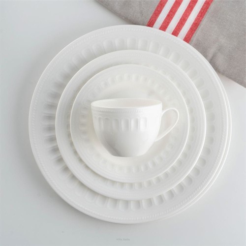 Porcelana Villa Italia - Mesyna White - serwis  do kawy/herbaty  6 /21 el.