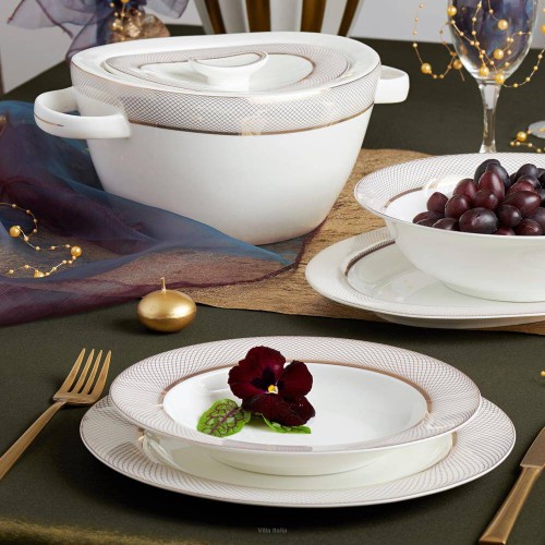 Porcelana Villa Italia - GLAMOUR - obiadowy 12 os. z wazą  