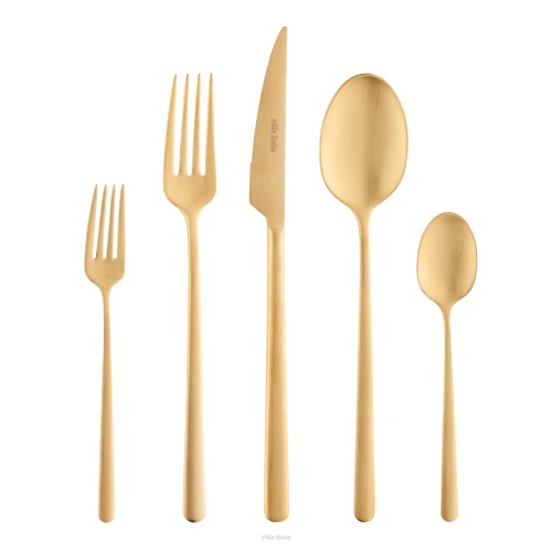 Sztućce Villa Italia - MARIZA GOLD - Zestaw sztućców na 12 osób 60 elementów