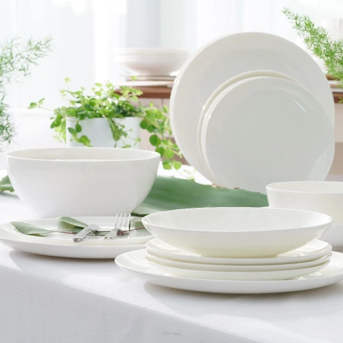 Porcelana Villa Italia - Boston White - serwis obiadowy 12 os.