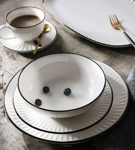 Porcelana Villa Italia - PILLAR - Serwis obiadowy porcelanowy na 12 osób  