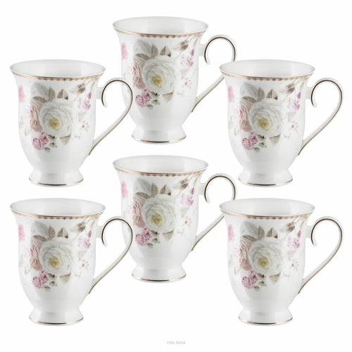 Porcelana Villa Italia - MARGARET - Zestaw kubków 340 ml 6 sztuk