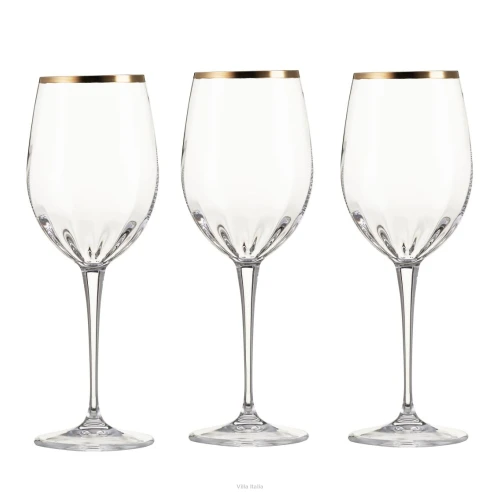Kieliszki Villa Italia - Monalisa Gold - Kieliszki do wina czerwonego 6 sztuk