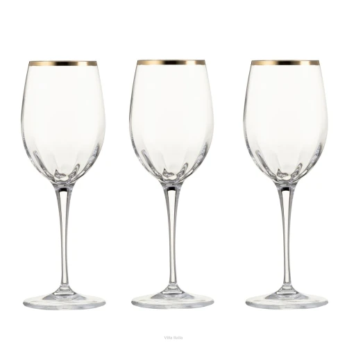 Kieliszki Villa Italia - Monalisa Gold - Kieliszki do białego wina 6 sztuk