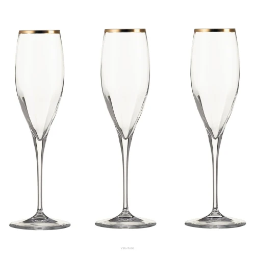 Kieliszki Villa Italia - Monalisa Gold - Kieliszki do szampana 6 sztuk 