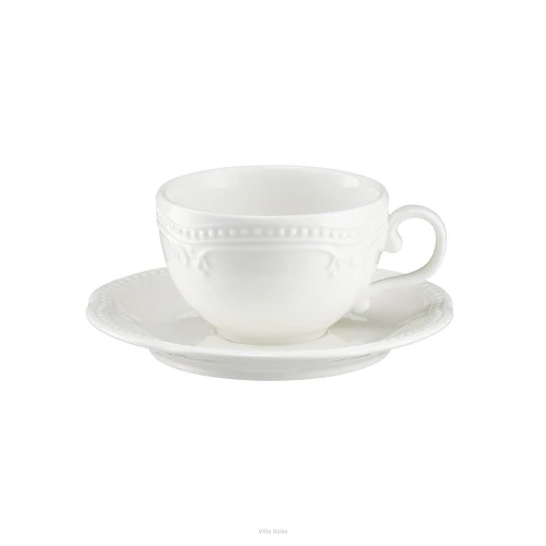 Porcelana Villa Italia -WHITE PRINCESS  - Filiżanka do espresso 70 ml ze spodkiem