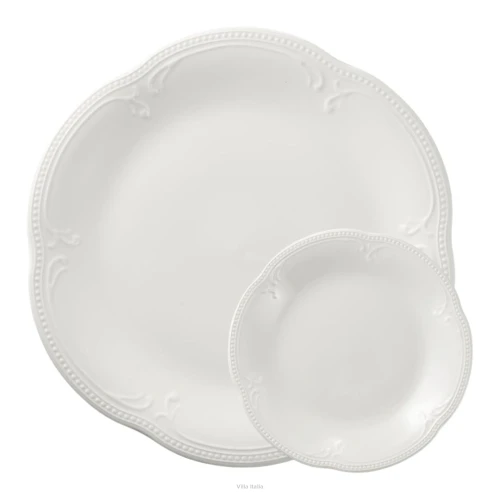 Porcelana Villa Italia - WHITE PRINCESS - Zestaw do ciasta na 6 osób