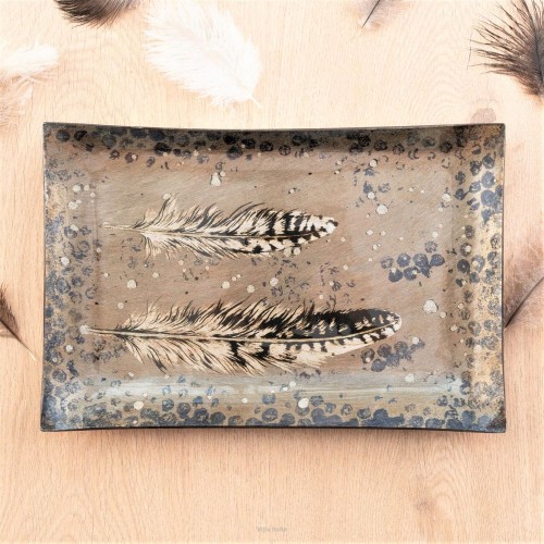 Villa Italia - PIUMA - Talerz do ciasta szklany kwadratowy 32 x 21 cm 