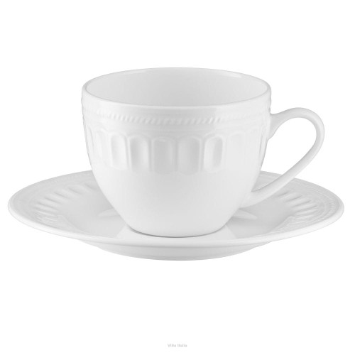 Porcelana Villa Italia - Mesyna White - filiżanka/spodek do herbaty 250 ml