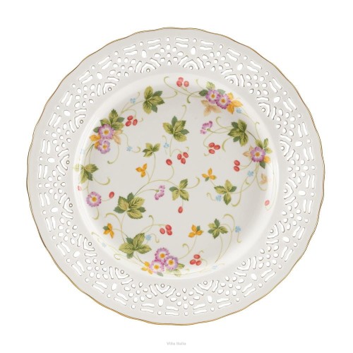 Porcelana Villa Italia - WALENCJA IVORY - Talerzyk deserowy ażurowy dekorowany 19 cm