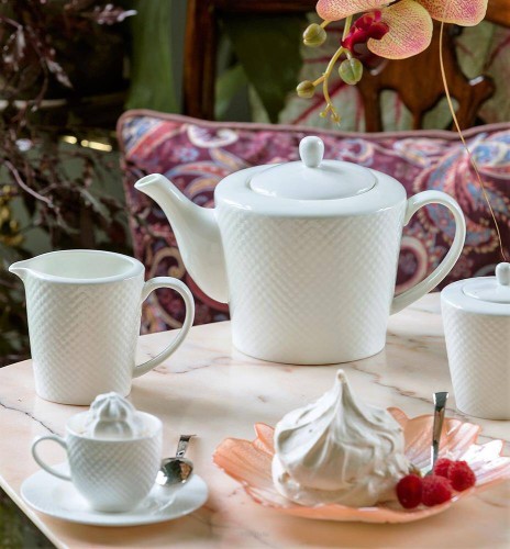 Porcelana Villa Italia - Bari White - serwis  herbaciany 12/27