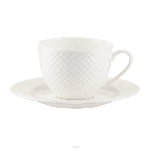 Porcelana Villa Italia - Bari White - filiżanka/spodek do kawy/herbaty 250 ml 
