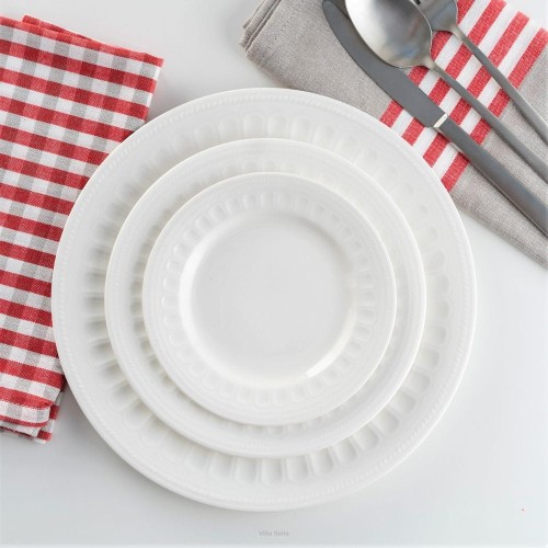 Porcelana Villa Italia - Mesyna White - Serwis obiadowy na 12 osób z wazą