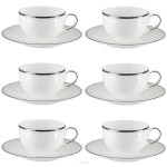 Porcelana Villa Italia - Florian - Komplet filiżanek do kawy herbaty 330 ml 6 sztuk 