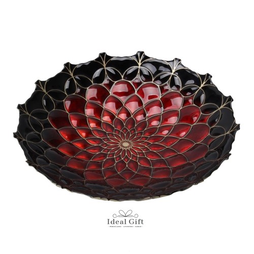 Villa Italia - Robusta czarno-czerwona salaterka średnica 40 cm   