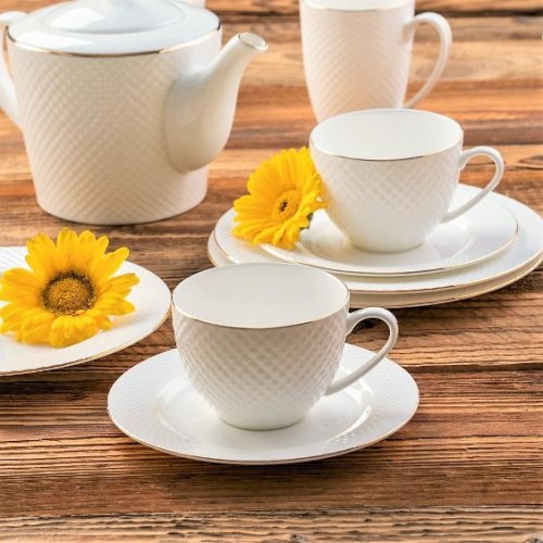 Porcelana Villa Italia - Bari Gold - serwis do  kawy/herbaty 6/15